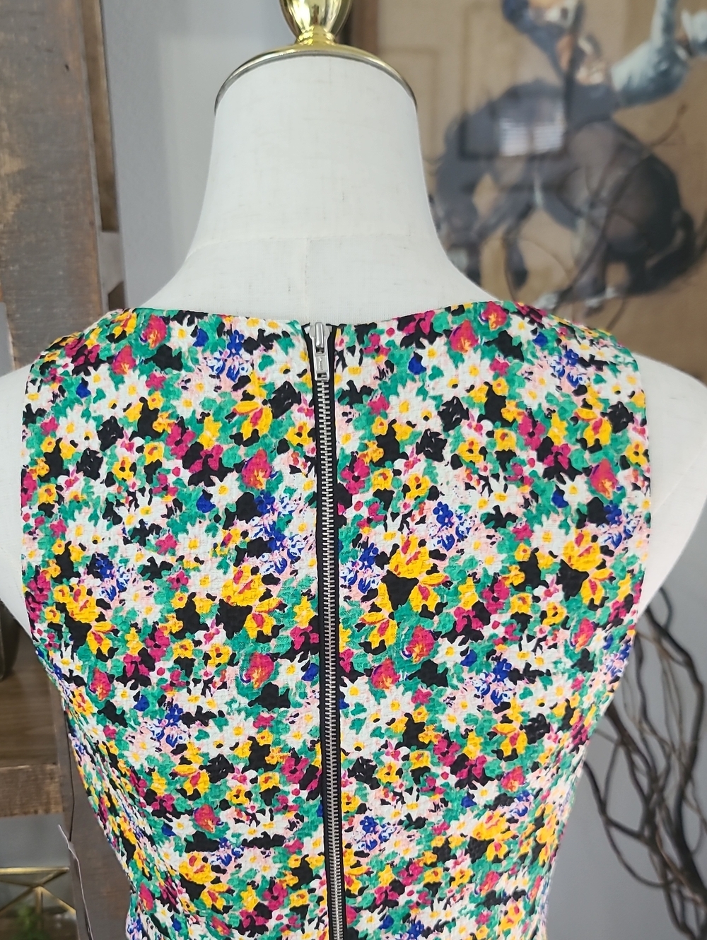 Ronson Floral Cutout Sleeveless Sheath Dress - Picture 7 of 11
